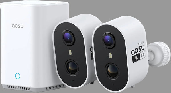 2K Security Cameras Wireless Outdoor Indoor, 2 Cam Kit