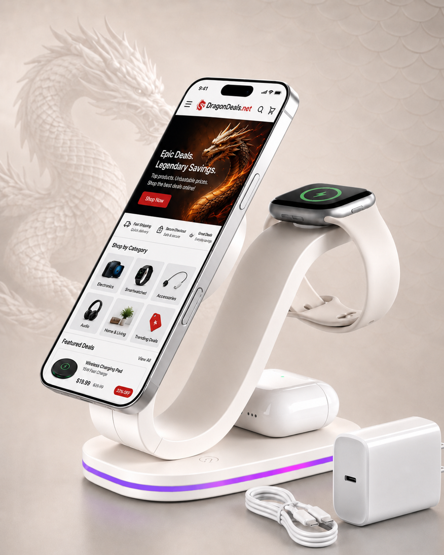 3-in-1 Wireless Charging Station for Apple Devices